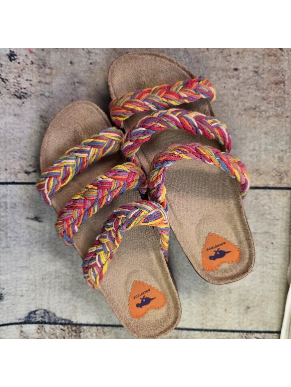 Rocket Dog Womens Ashley Slides Sandals Boho Multi, Braided Size 9